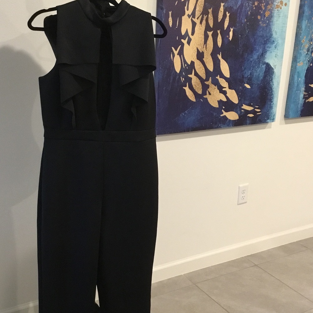ASOS Black Ruffle Jumpsuit